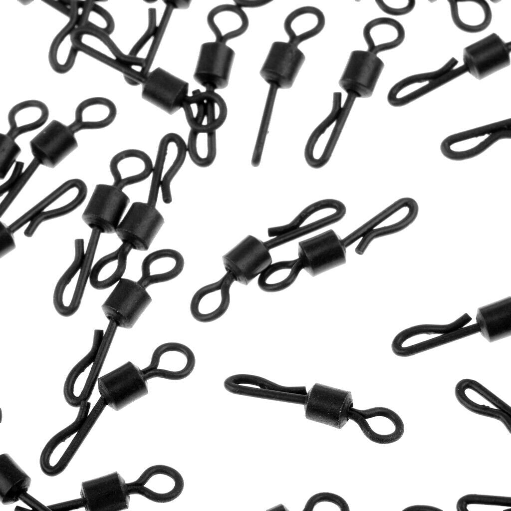 25x Quick Change Swivels Snaps Carp Fishing Swivels Connector Clips Rig 17mm