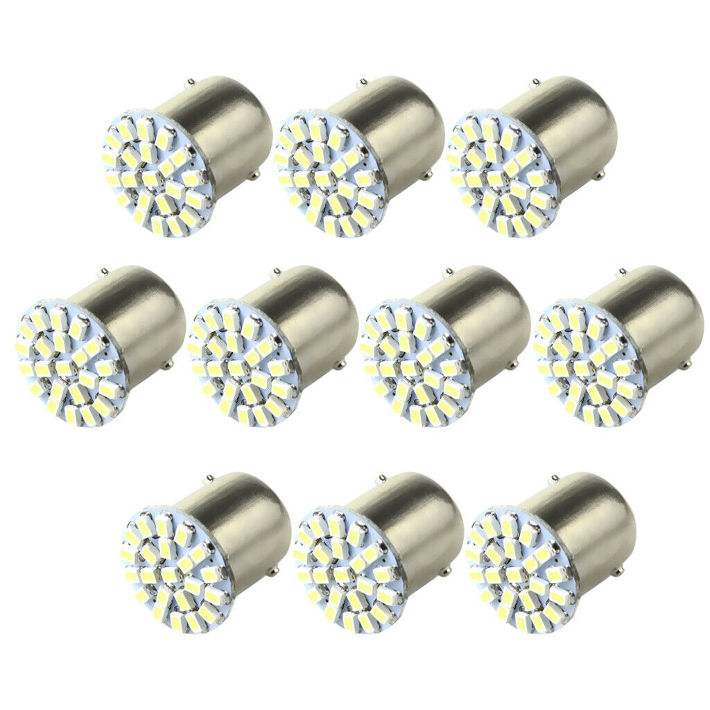 10x Super White 1156 1206 22SMD Brake Stop/Backup Reversing/Tail Light Lamps