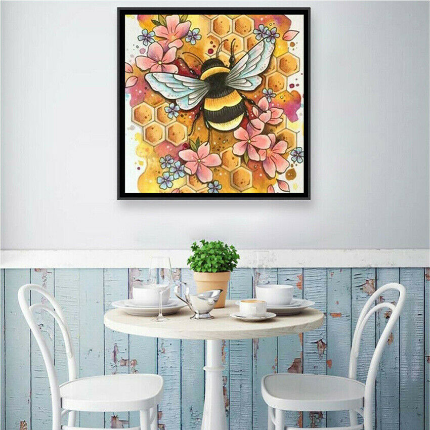 5D DIY Special Shaped Diamond Painting Bee Cross Stitch Kit Home Bedroom Decor