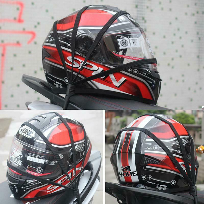 2 Hooks Motorcycles Strength Retractable Helmet Luggage Elastic Rope Strap New
