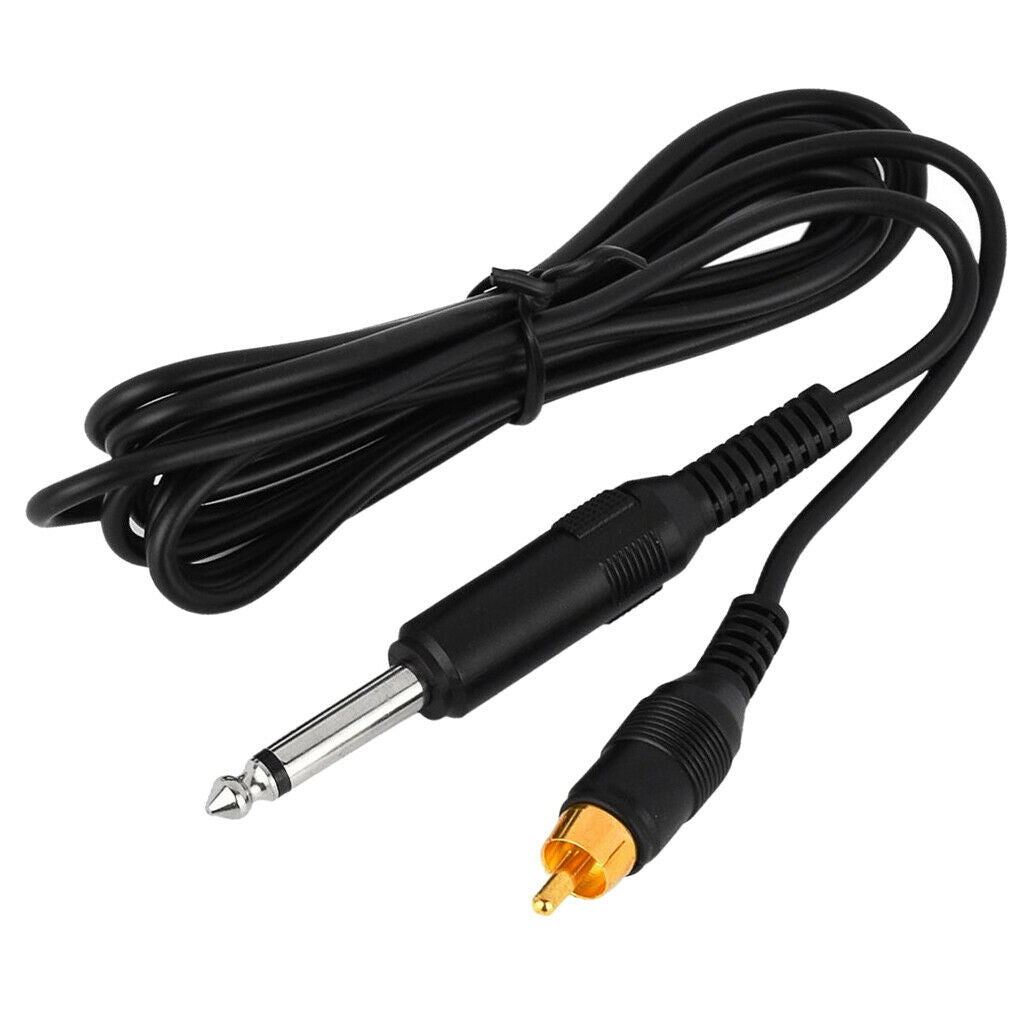 1x Black Wire  Clip Cord Hook Line Machine Stainless For Tattooing
