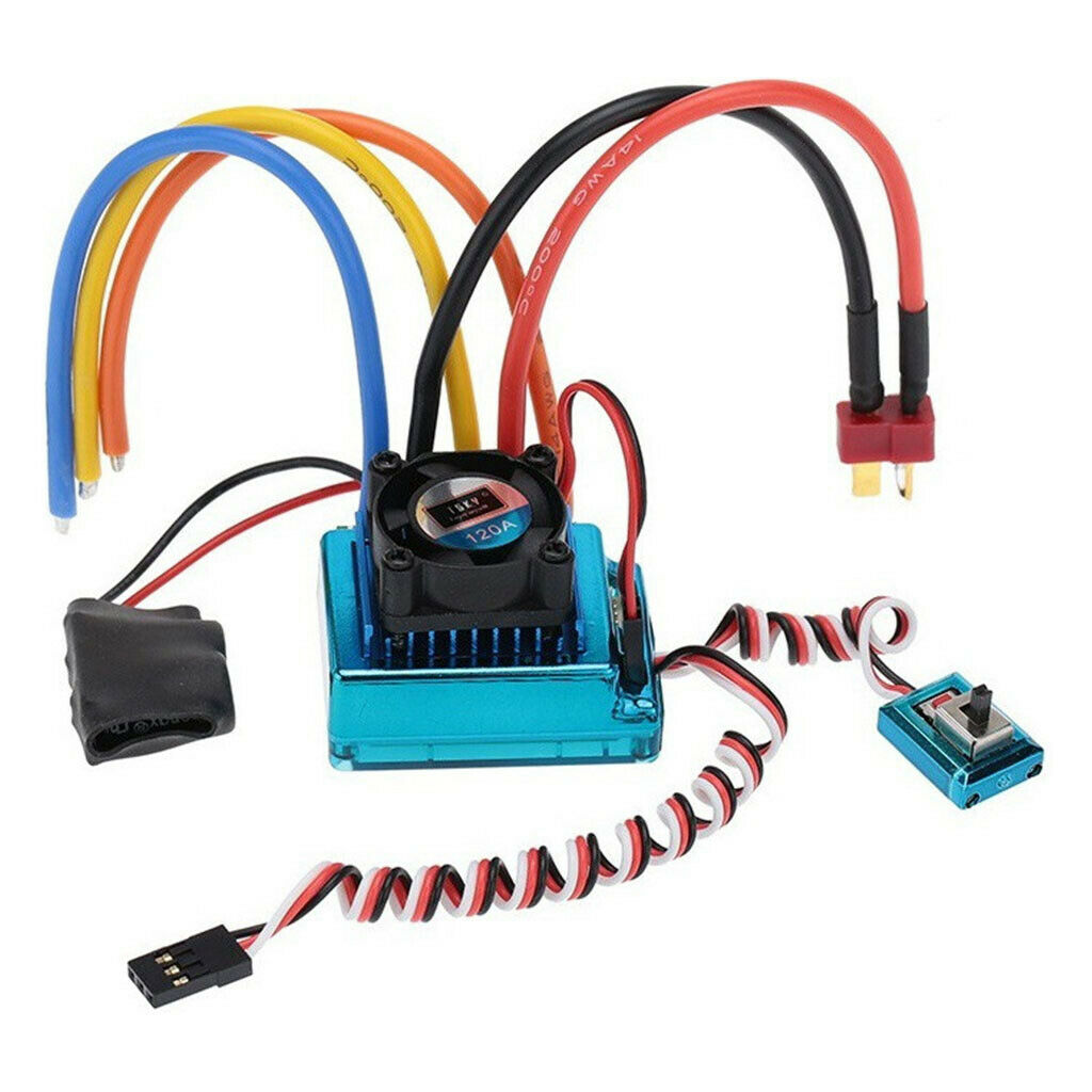 120A Brushless ESC for 1/10 Off/On-road Drift Car Truck 400-600mm Boat Accs