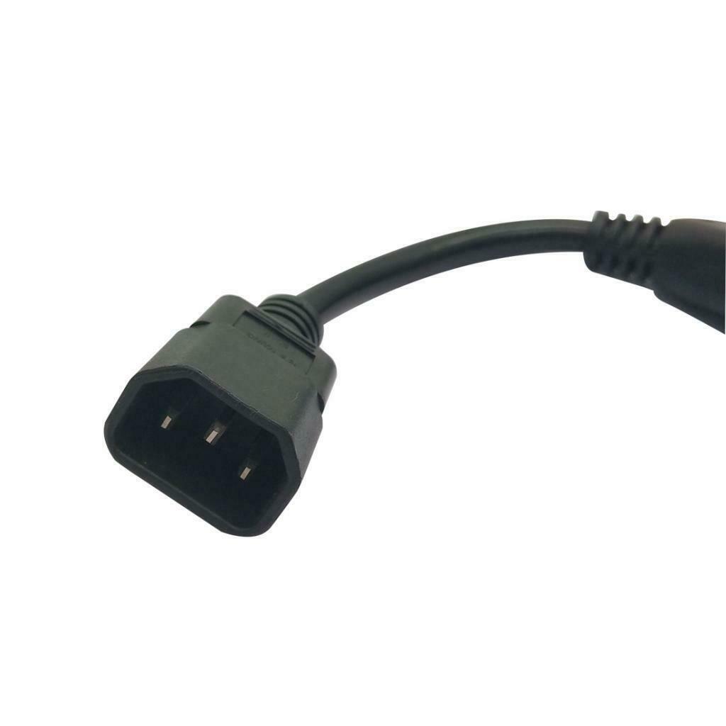 New C14 Male to 2x5-15R Female 30cm 3 Prong 0.75 Square PDU Server Kit