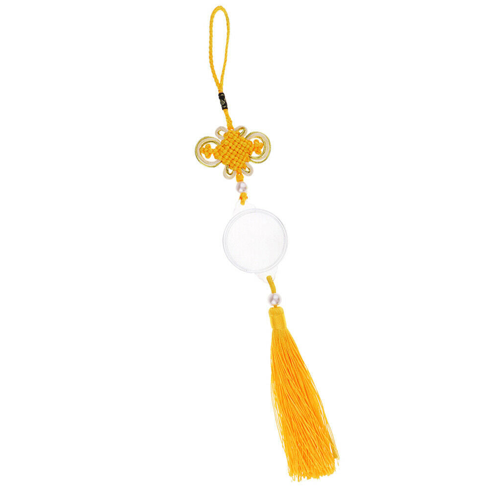 Chinese lucky charm wall hanging with yellow tassel