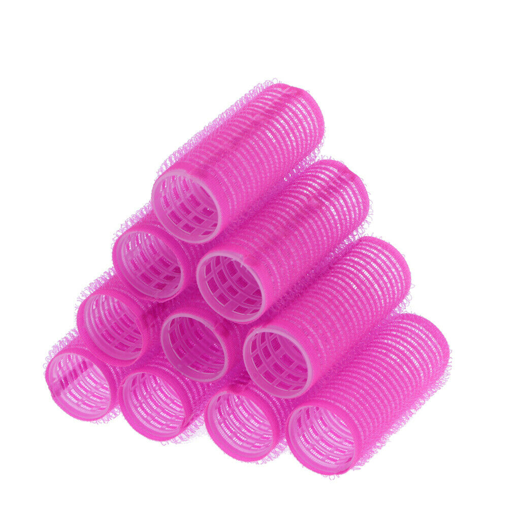 20Pcs 24mm Pink + 32mm Purple Self Grip Hair Rollers Set for Women Men