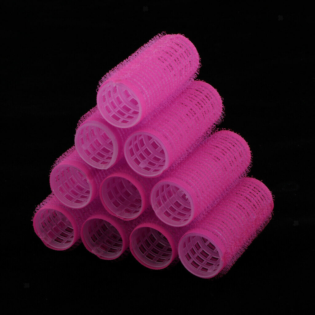 20Pcs 24mm Pink + 32mm Purple Self Grip Hair Rollers Set for Women Men