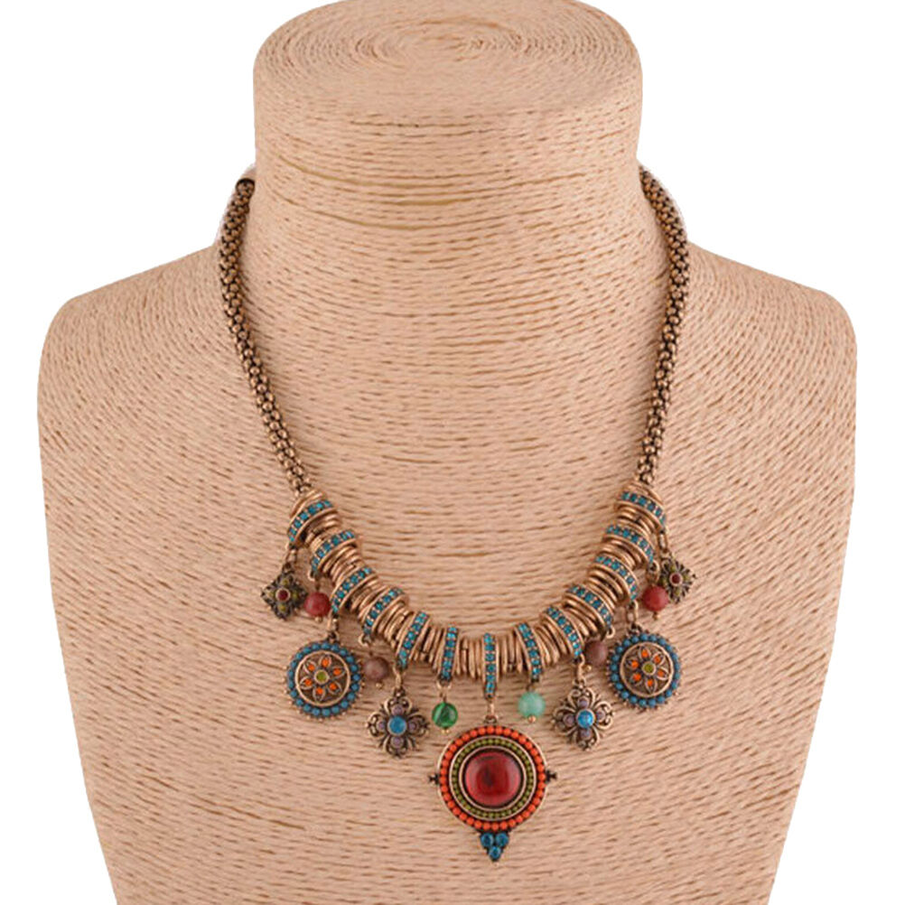 New Gypsy Ethnic Tribal Turkish Boho Chain  Necklace Tassel Pendant Fri.l8