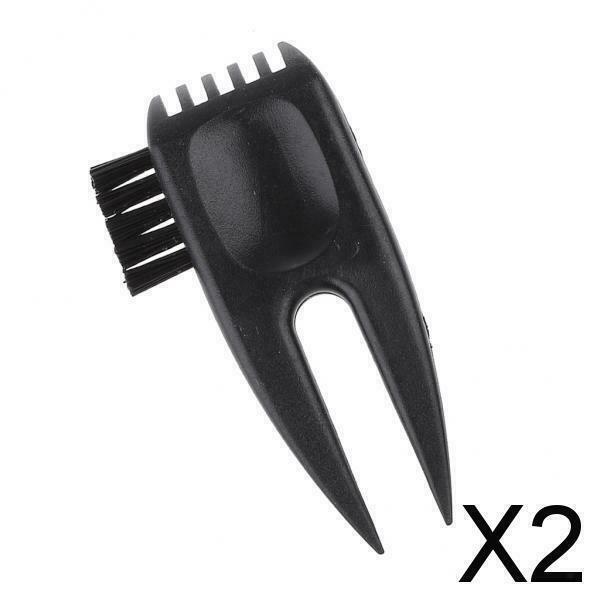 2X MagiDeal 2 in 1 Golf Divot Tool with Club Cleaning Brush Club Groove Cleaner
