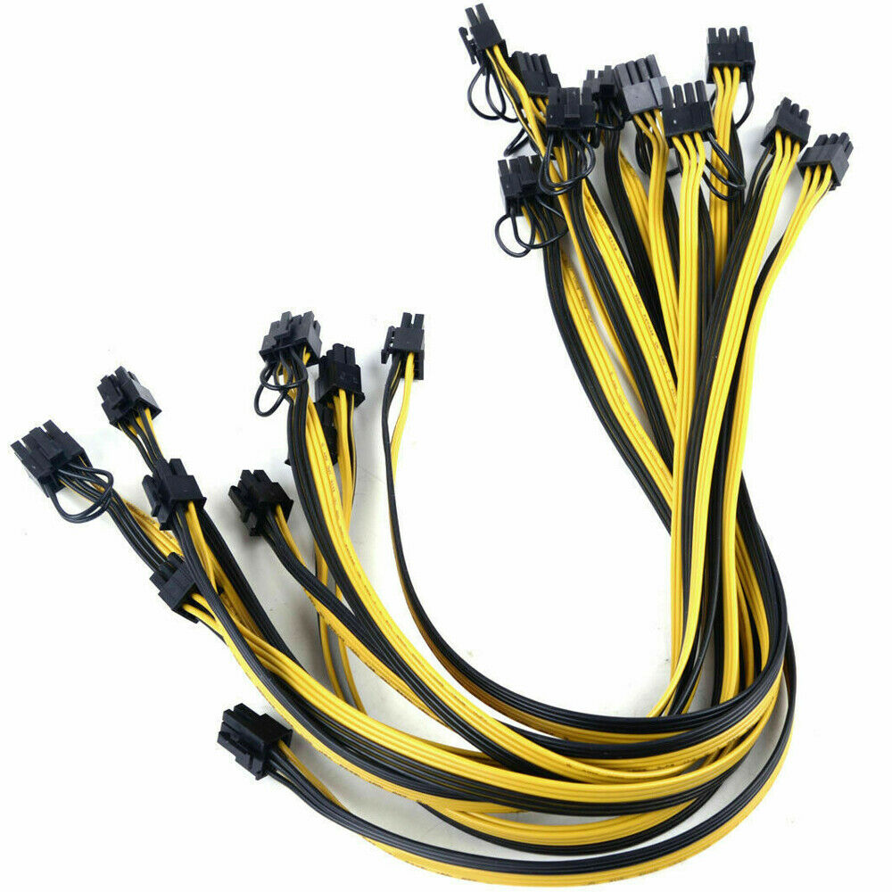 10xPCI-E 8-pin to 2x 6+2-pin (6-pin/8-pin) Power Splitter Cable PCIE PCI Express