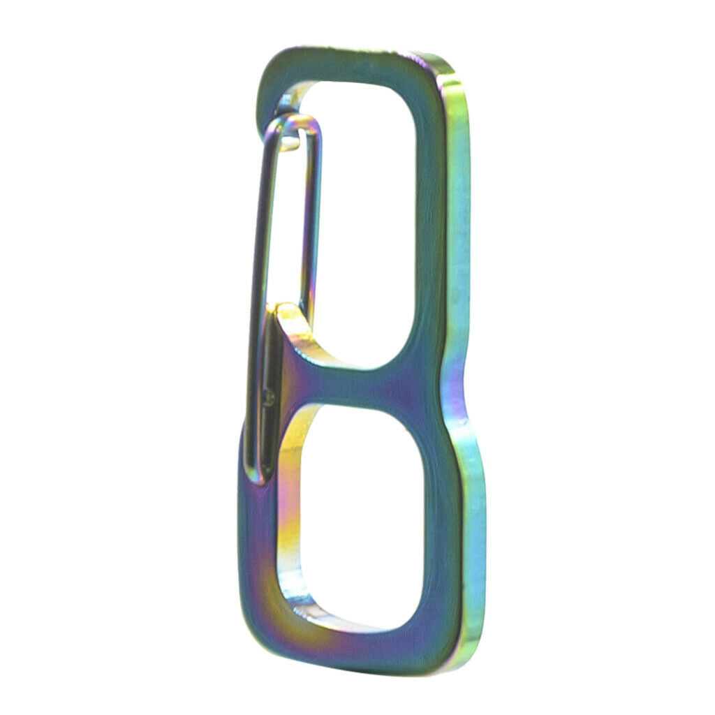 Universal 420 Stainless Steel Spring Snap Hook Multi-color Keychain 8 Shape
