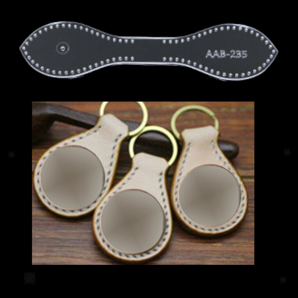 4Pcs/Set Clear Acrylic Pattern Template DIY Tool for Leather Craft