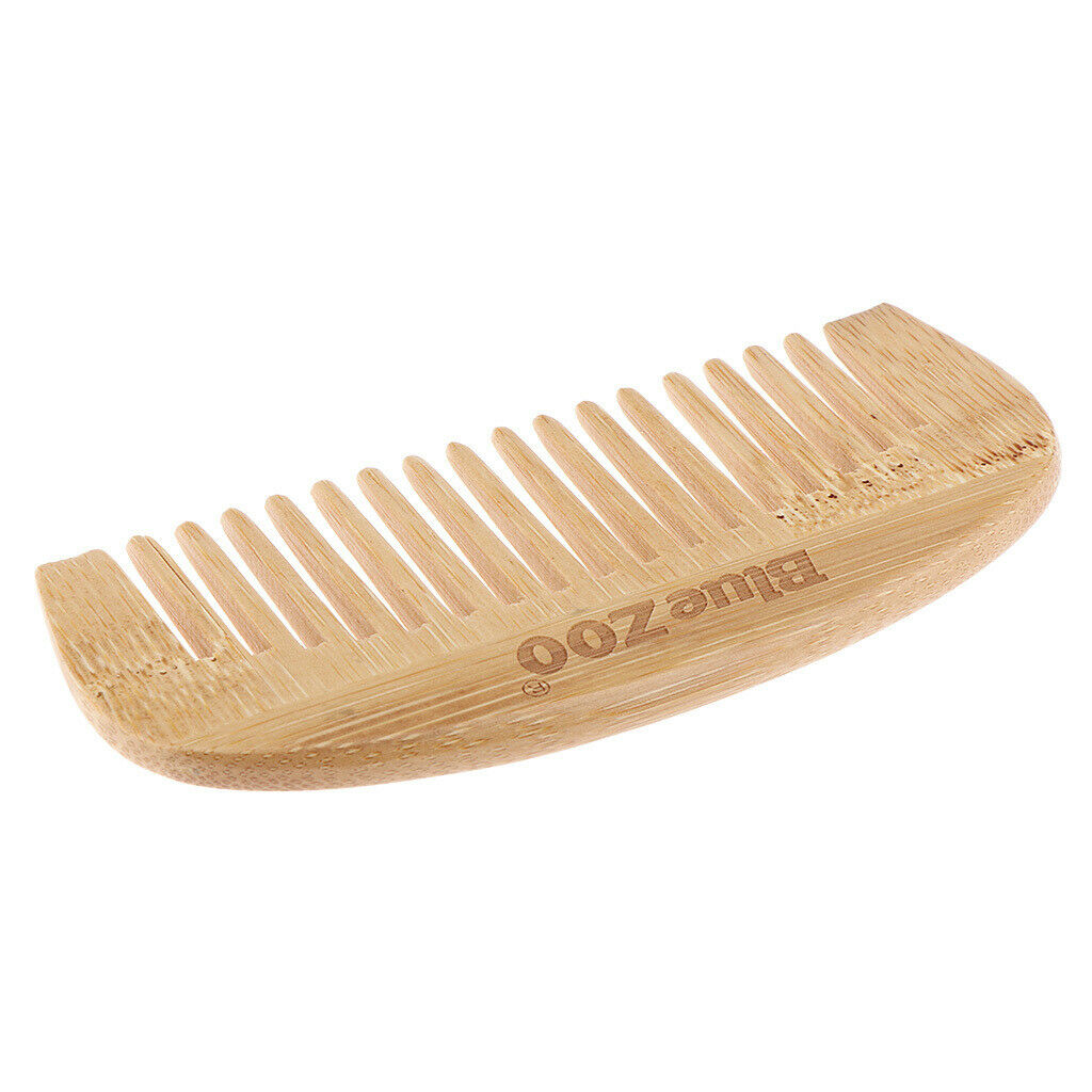 Premium Beard Brush Bamboo Hair Detangle Comb For Men Grooming Travel Wide Tooth