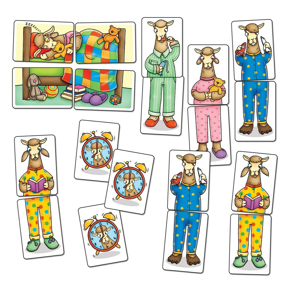Orchard Toys 358 Llamas In Pyjamas Mini Game Kids Toddler Children Age 3 Years+