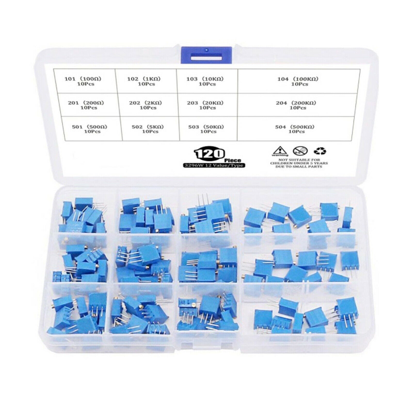 3296W Multiturn Variable Trimmer Adjustable Potentiometer Assortment Kit
