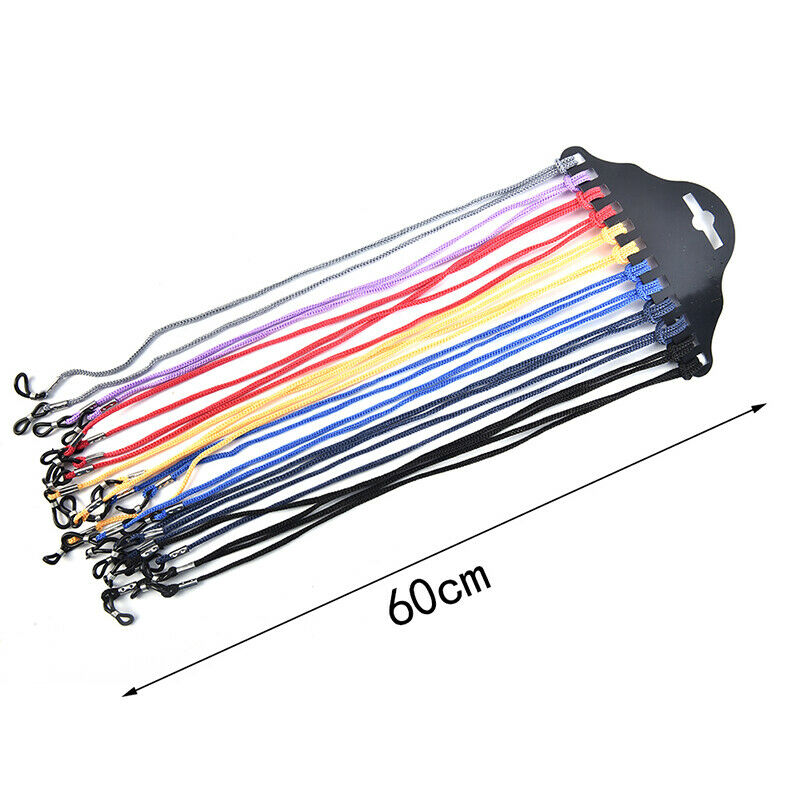 12pcs/Lot Multicolor Nylon Glasses String Cord Holder Sunglasses Neck Rope St XC