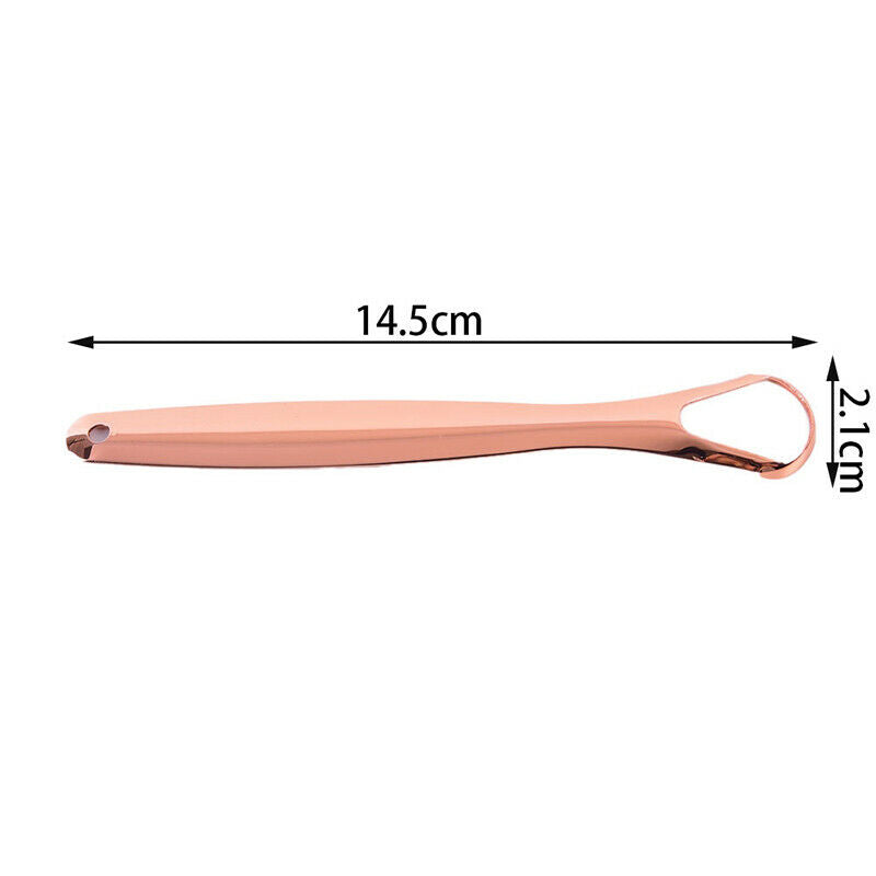 1PC Stainless Steel Tongue Scraper Cleaner Bad Breath Oral Brush Fresher HygBDA