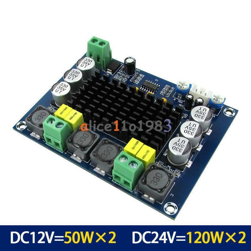 12V-24V TPA3116 D2 120W+120W Dual-channel Stereo Digital Audio Power Amplifier