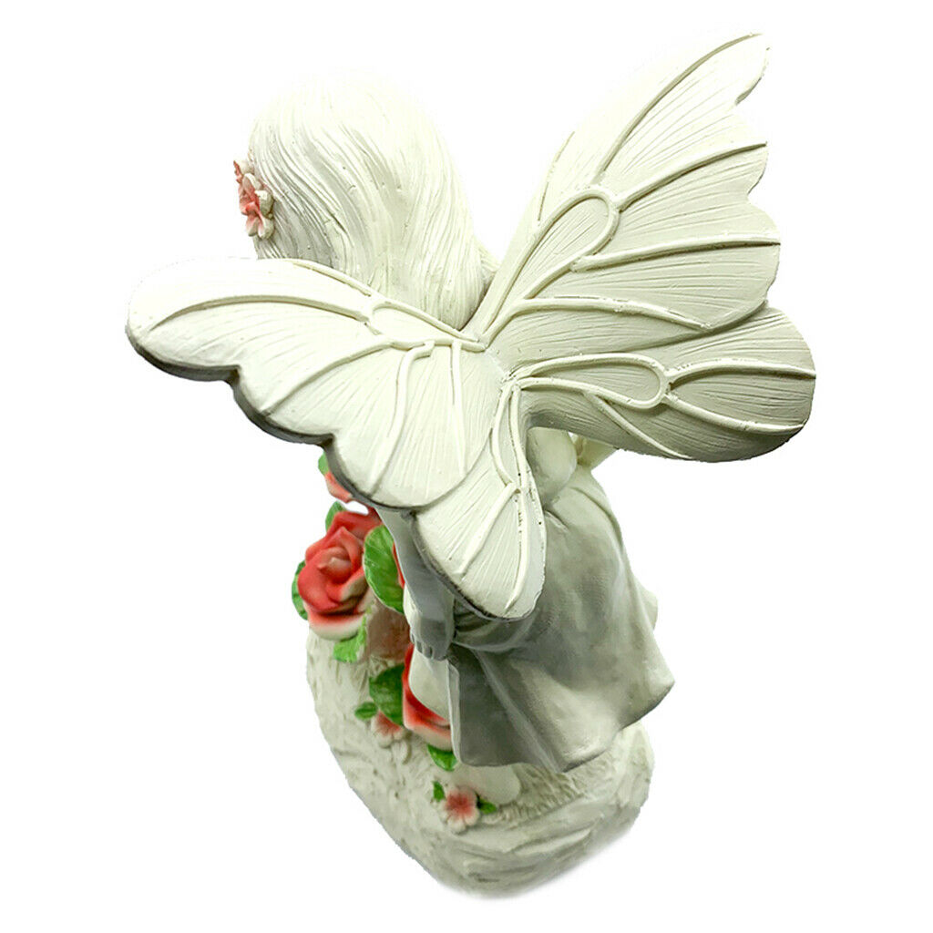 Garden Angel Flower Fairy Statue Micro Landscape for Home Outdoor Garden