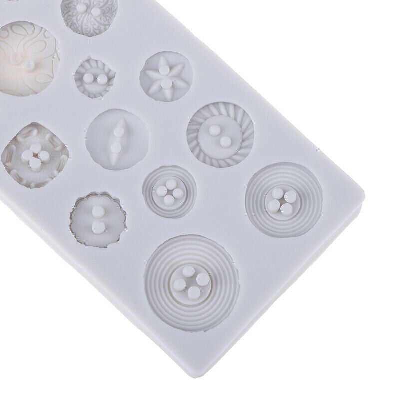 Silicone Button Shapes Cake Mould DIY Fondant Chocolate Cookie Ice Silico.l8