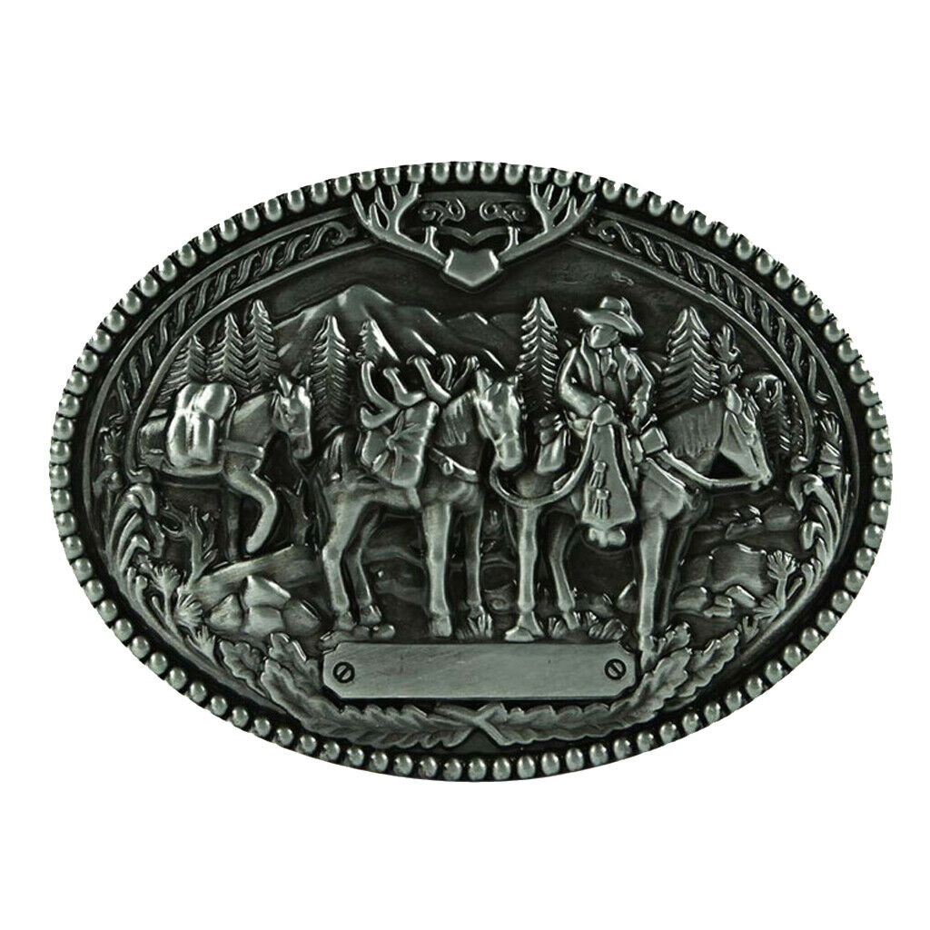 2x COWBOYS OF FAITH Western Hip Hop Belt Buckle for Men's Accessories Gifts