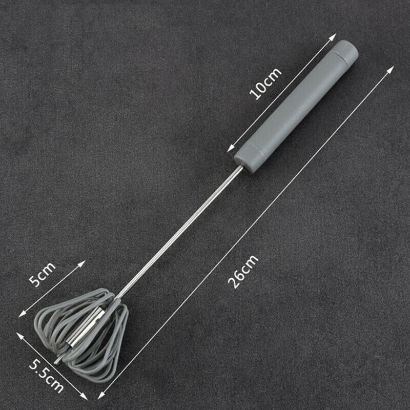 1pc Semi-automatic Egg Beater Whisk Manual Hand Mixer Self Turning Egg St.l8