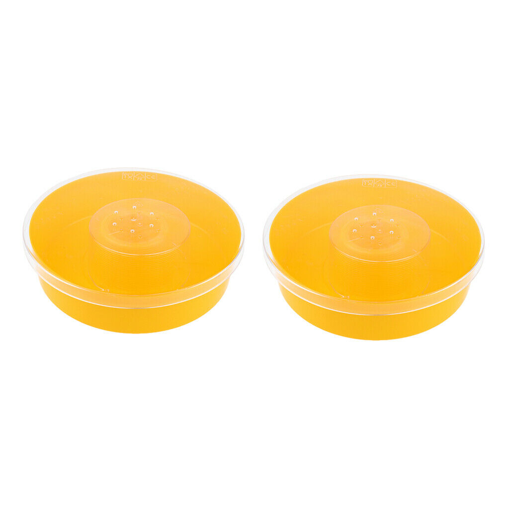 2 Pcs Bee Feeder Plastic  Bee Water Feeder, Round Hive Top, Beekeeping Supplies