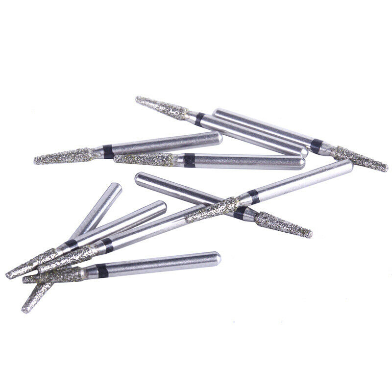 20X Dental High Speed Super Coarse Diamond Burs Cone Taper Flat Head TF-21S