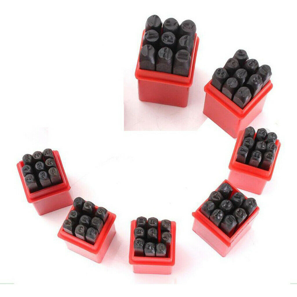 12.5mm Marking Stamps Steel Hand Metal Punch Number Die Tool Craft in Case