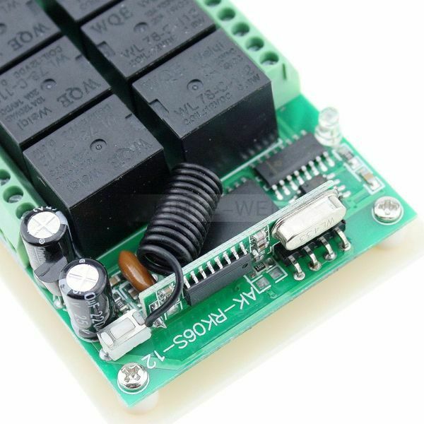 6 Channel Wireless Remote Control 433MHz Home Garage