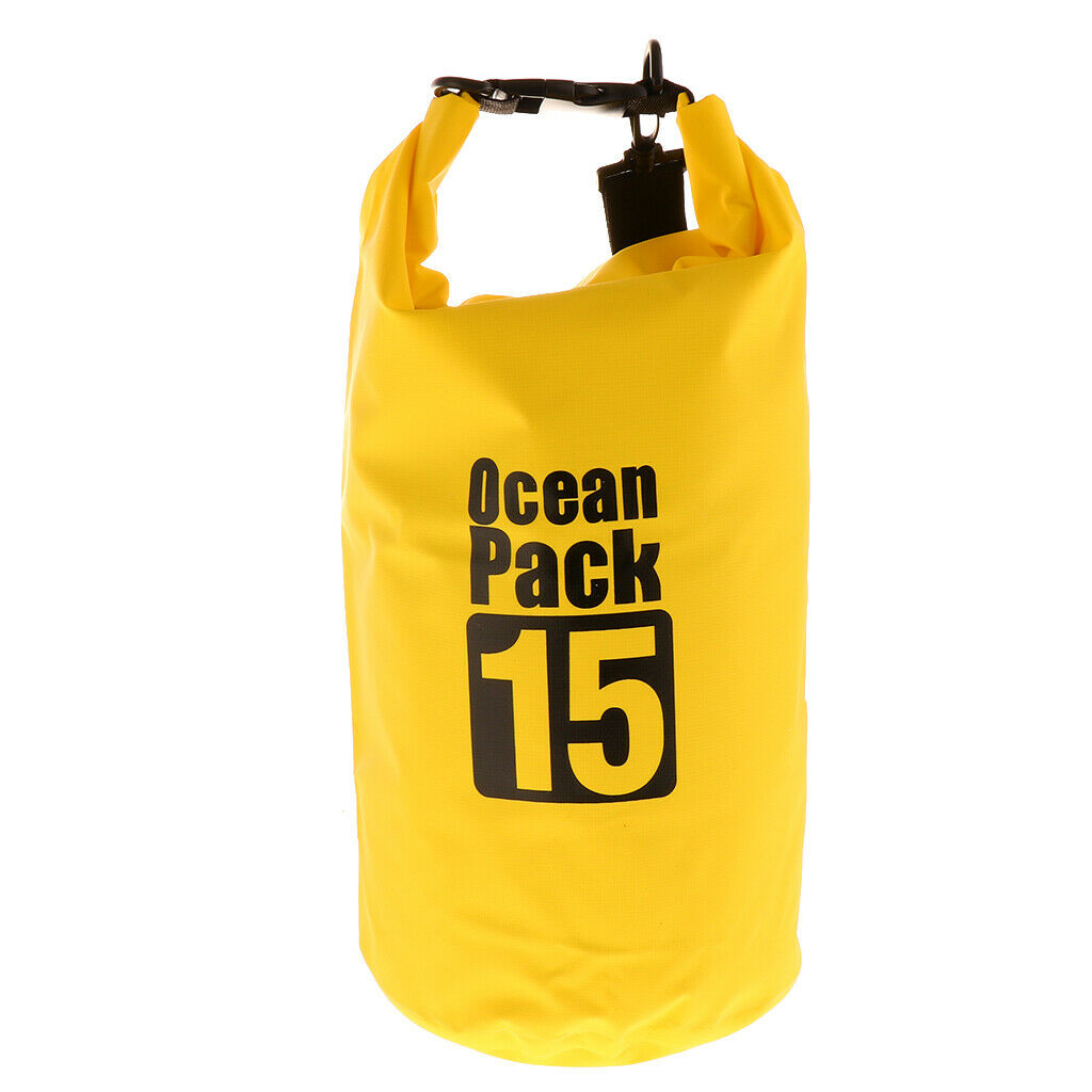 Kayak Canoeing Fishing Sailing Camping Waterproof Dry Bag Sack Yellow