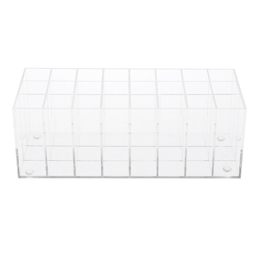 1 Piece Transparent 24 Spaces Acrylic Lipsticks Holder, Cosmetic Lipsticks/Nails