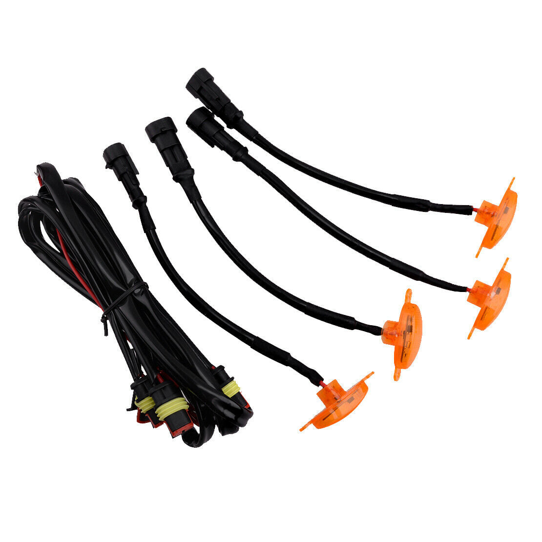 Front Grille Amber LED Lights 4pcs/Kit Fit For Jeep Compass 2011-2021