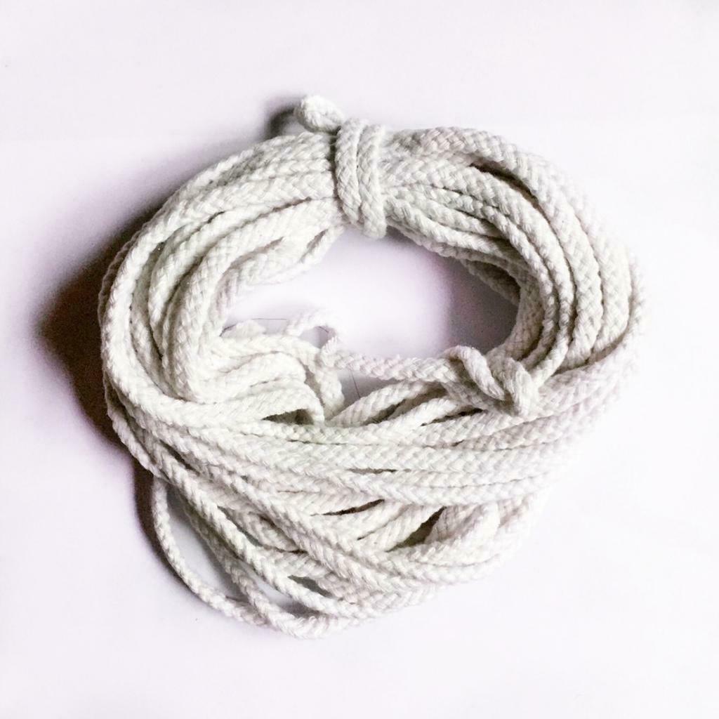 50 Meters Natural White and 10 Meters Bleached White Cotton Rope Sash Cord Twine