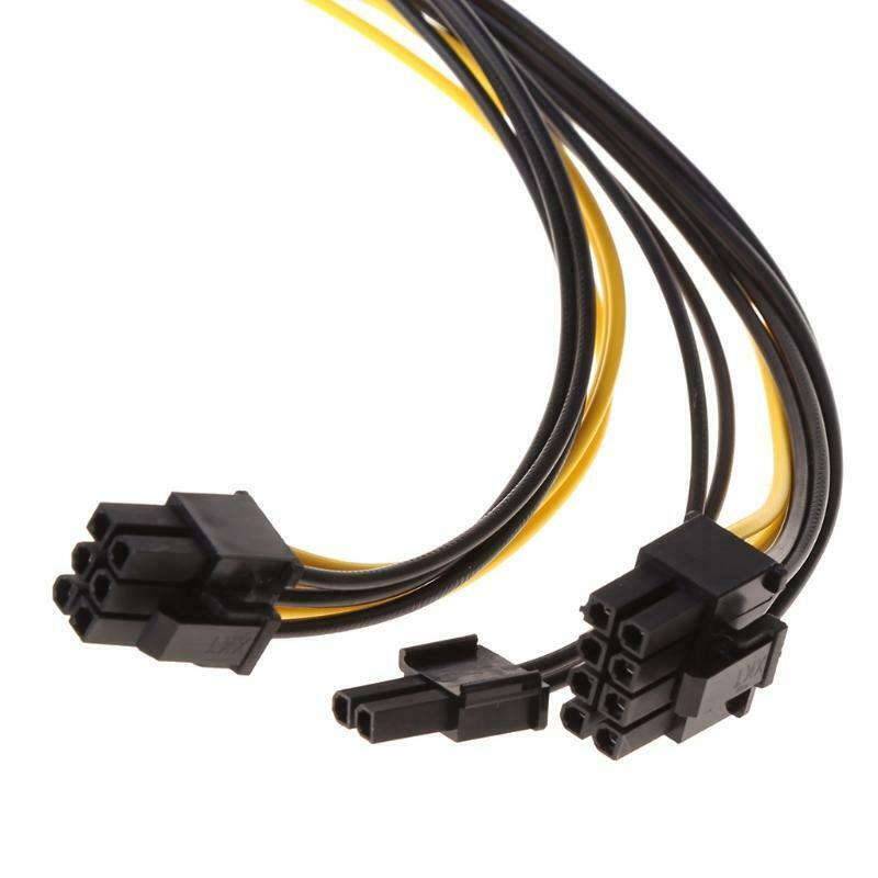 PCI-E 8Pin Female To Dual 8Pin(6+2) Male Graphics Video Card Power Supply Cable