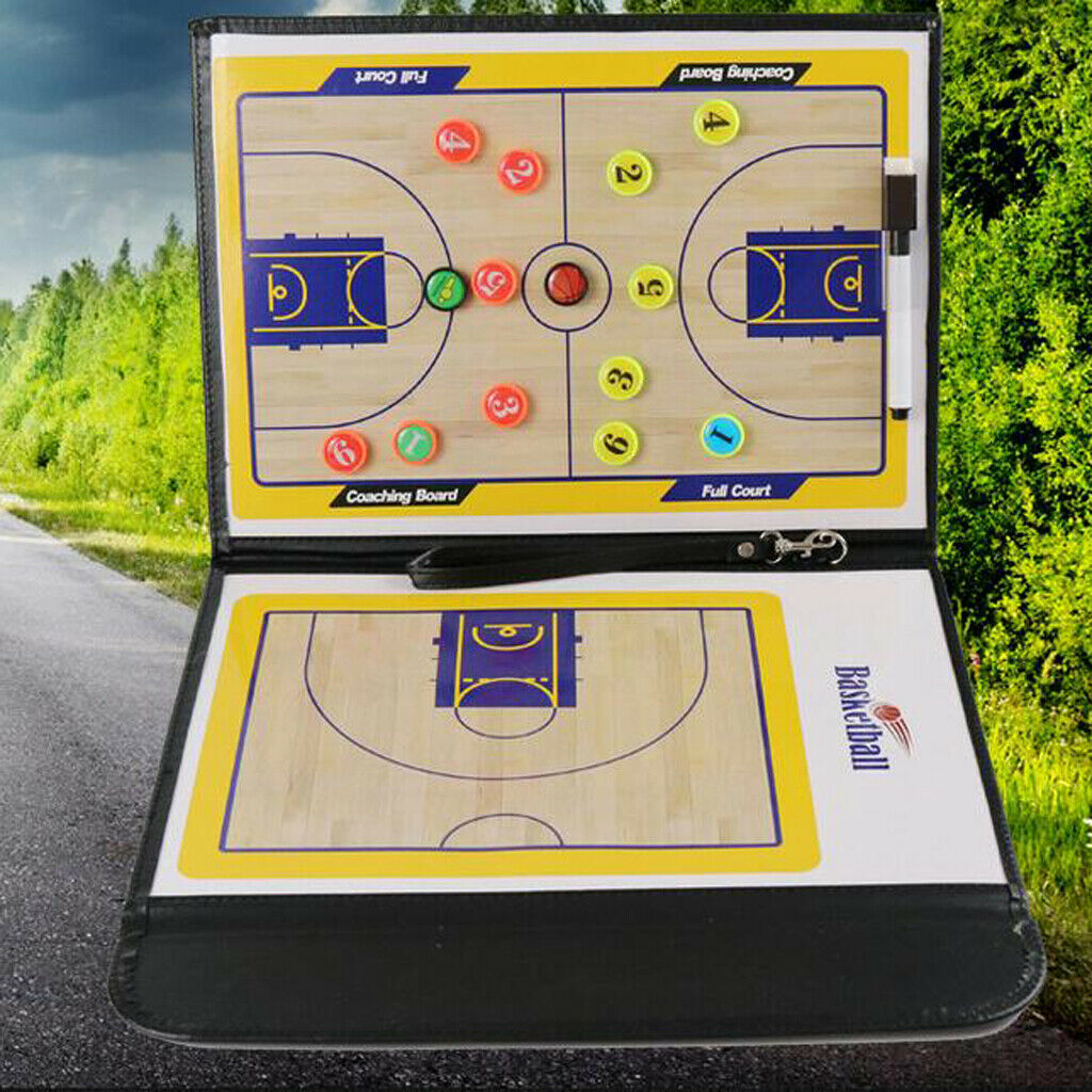 Sports Basketball Dry Erase PU Coaching Board for Strategizing, Techniques