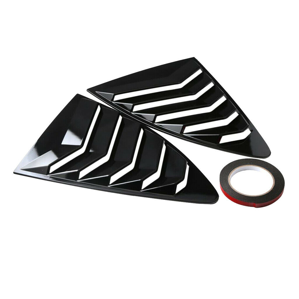 Pair Side Window Scoop Louvers Cover 5 Vent Trim For 2013-2018  BRZ