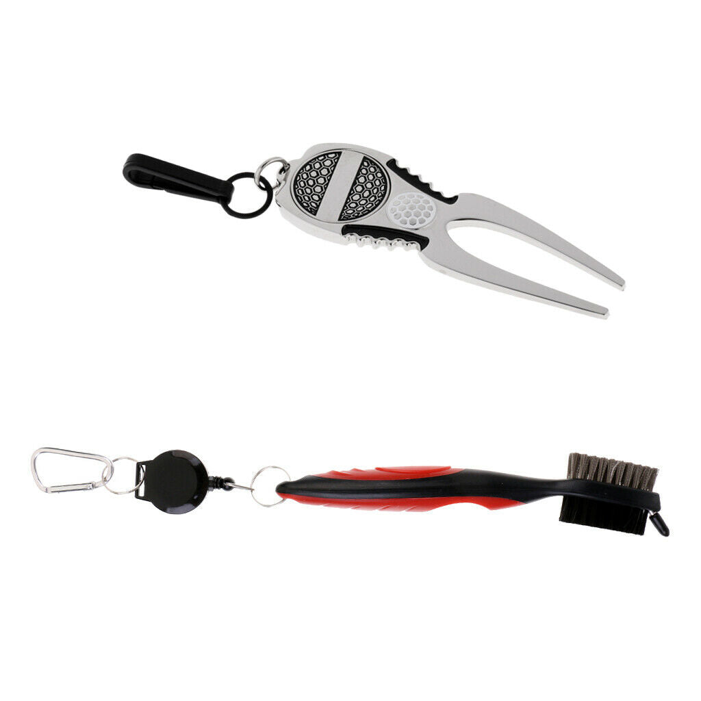 2 Sides Golf Club Brush And Groove Cleaner + Golf