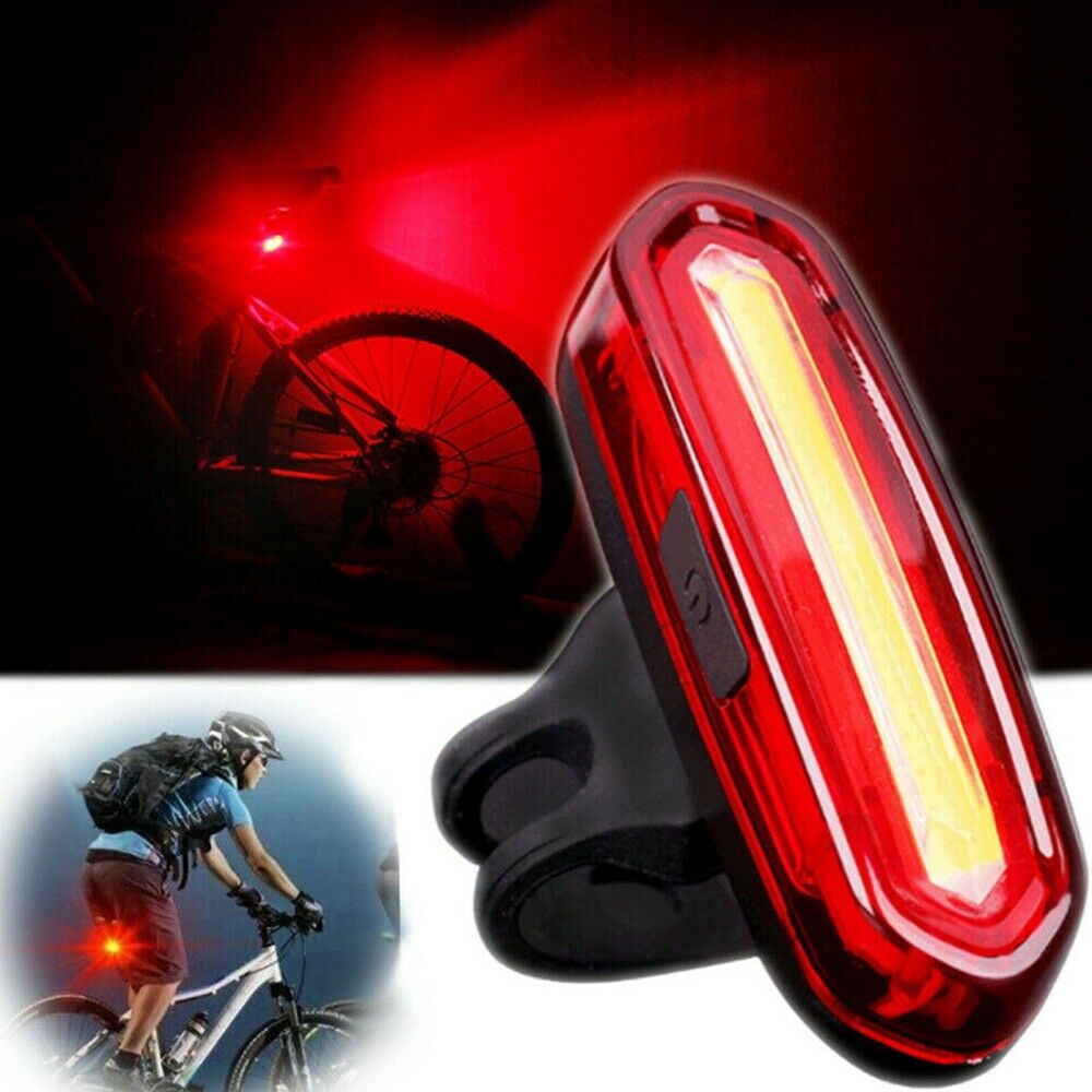 4 Mode USB Rechargeable Bike Tail Light Bicycle MTB Cycling Warning Rear Lamp UK