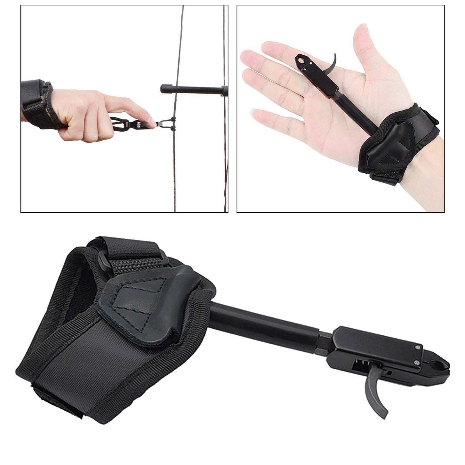 Archery Release Aid Buckle Adjustable Strap Compound Bow Quick Shot Shooting