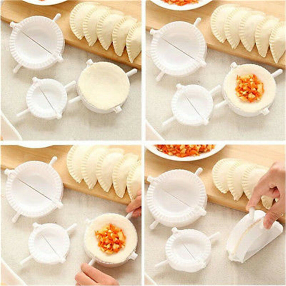 3pcs kitchen plastic dough press maker dumpling pie ravioli making mold m.l8