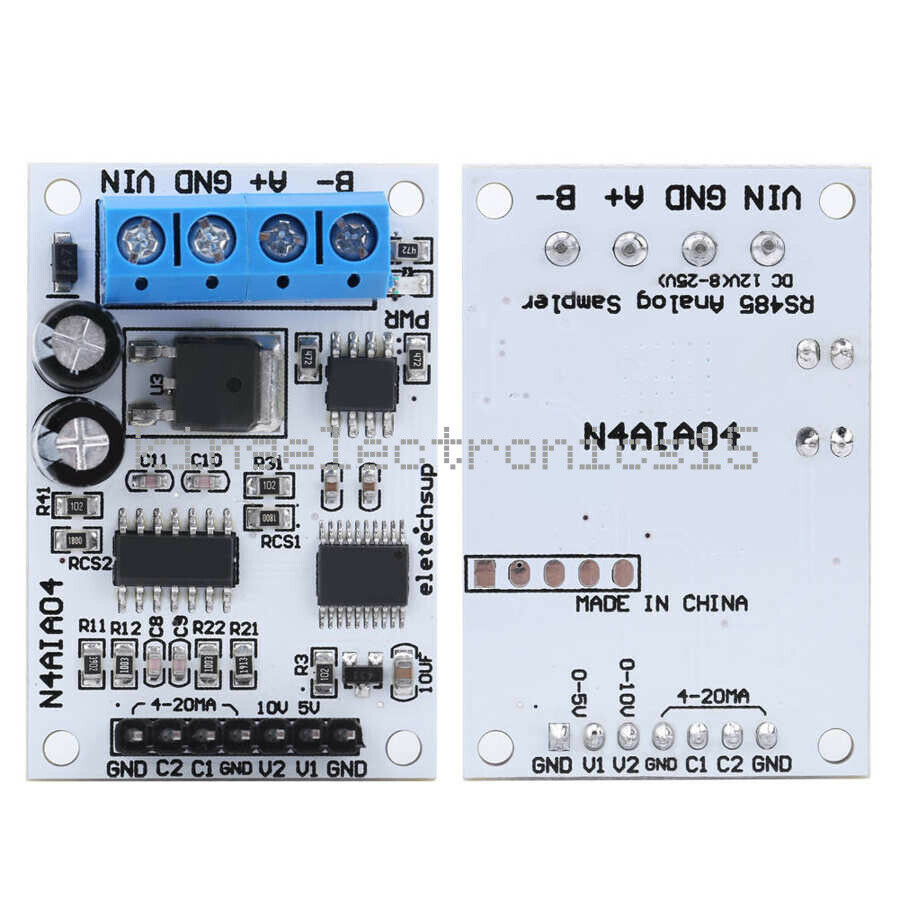 DC 12V 4-20mA 0-5V 0-10V Voltage Signal Acquisition RS485 Modbus RTU Module