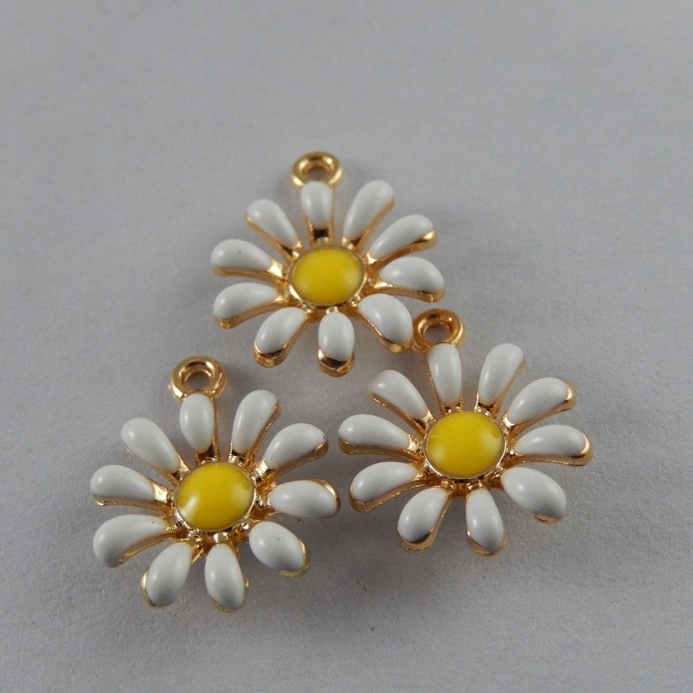 50992 Multi Color Alloy Sun Flower Enamel Charms Pendants Findings Jewelry 20x