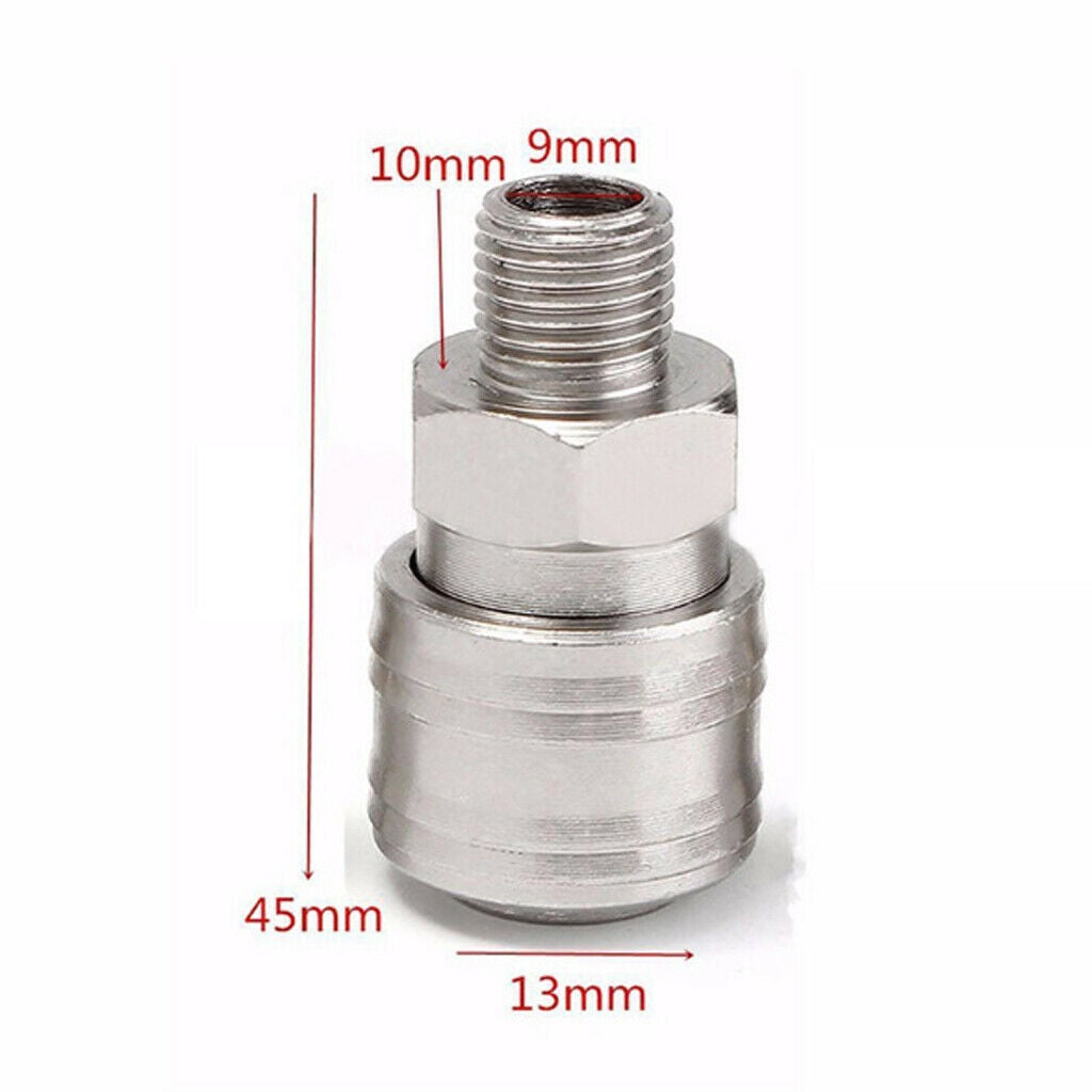6 Pieces Pneumatic Air Quick Connectors Coupling Adapter Threaded Couplers