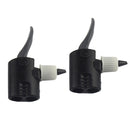 2Pcs Dual Head Bike Foot Hand Pump Bicycle Valve Adapter Connector Nozzle