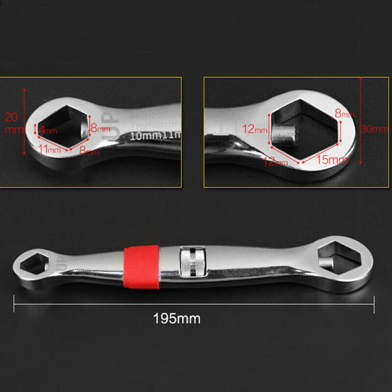 23 In 1 Metric Imperial Spanner Universal Wrench Adjustable Multi-Function Handy