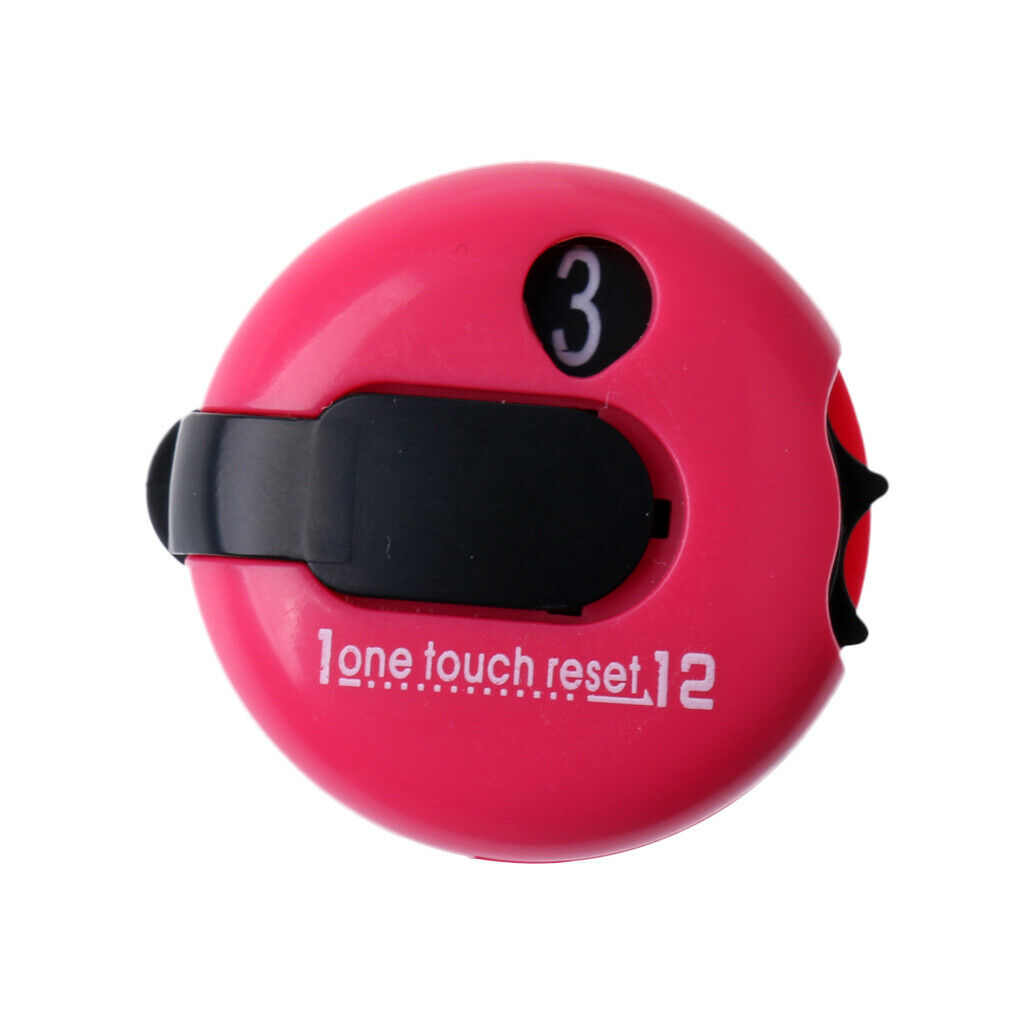 2X Mini Golf Score Counter Scorekeeper Scoring Tool Clip On Glove Dark Pink