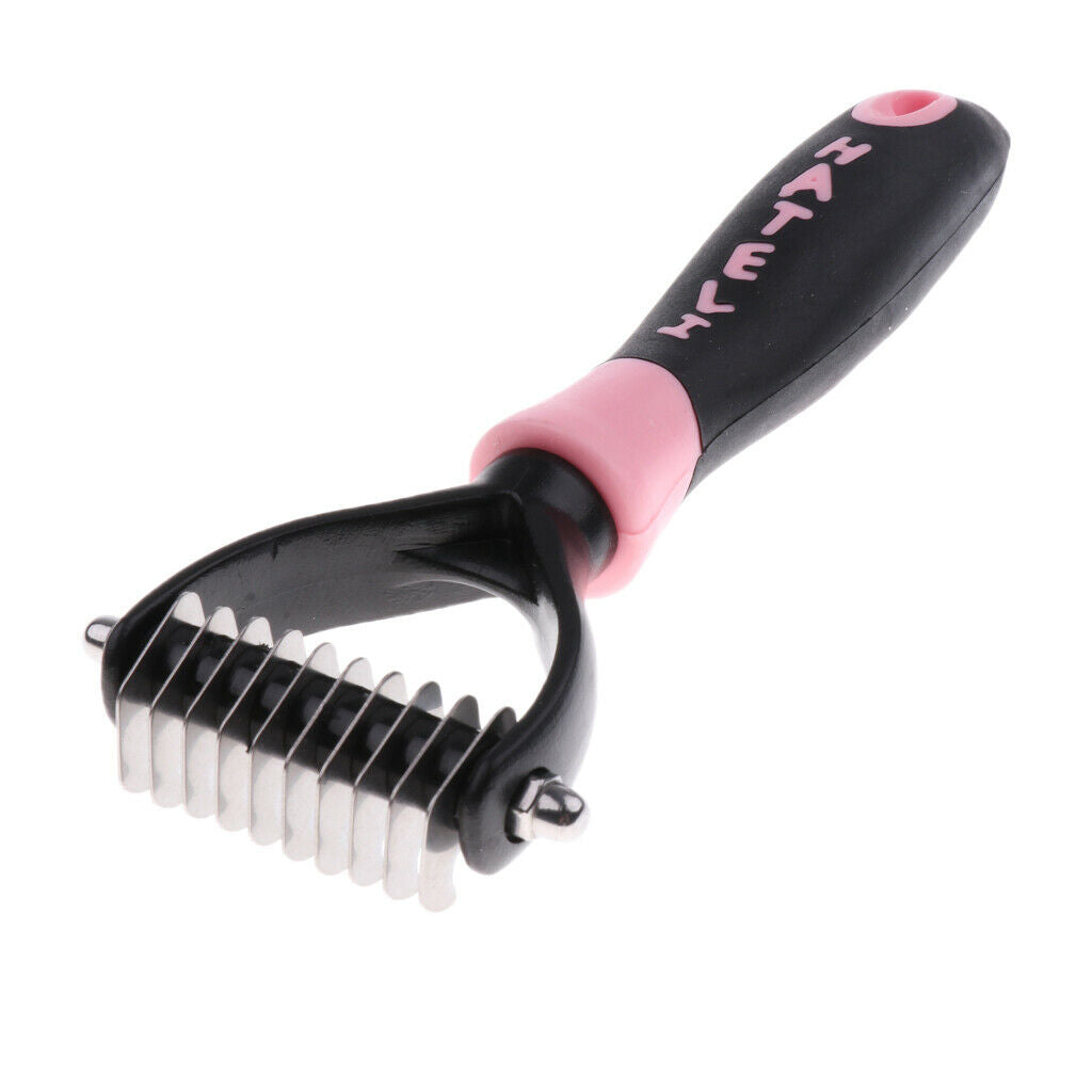 Pet Hair Comb Cats Dogs Grooming Brush Hairdressing Tool Fur Rake Tools Pink