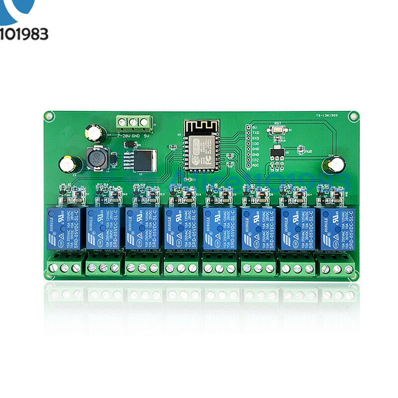 DC 5V DC 7-28V ESP8266 WIFI 8 Channel Relay Module ESP-12F Development Board