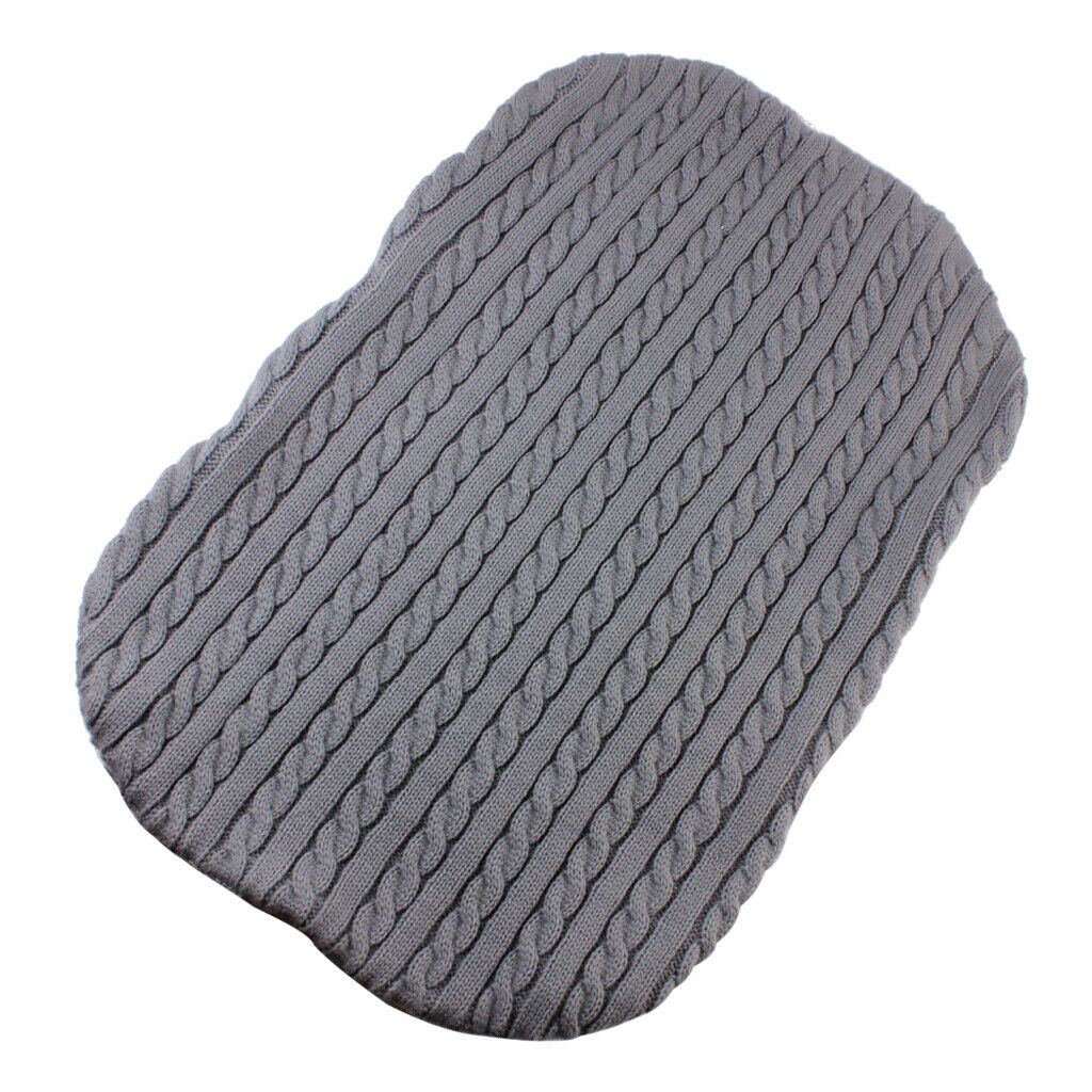 Baby Infant Knit Crochet Swaddle Wrap Swaddling Blanket Sleeping Bag Gray