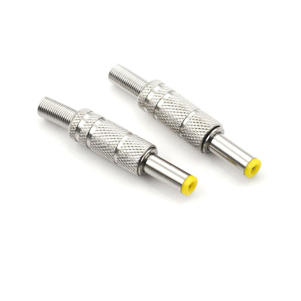 Metal  5.5x2.1mm/5.5mm * 2.5mm  DC Power Male Plug Jack Adapter Connector.l8